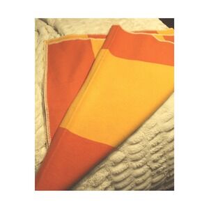 Pendleton Orange and Yellow Striped Blanket Throw